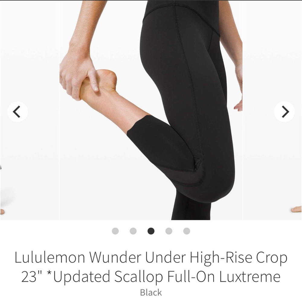 lululemon athletica Black Scallop Crop Pants